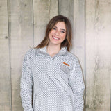 Sherpa Simply Southern Simply Soft Pullover for Women in Frost White