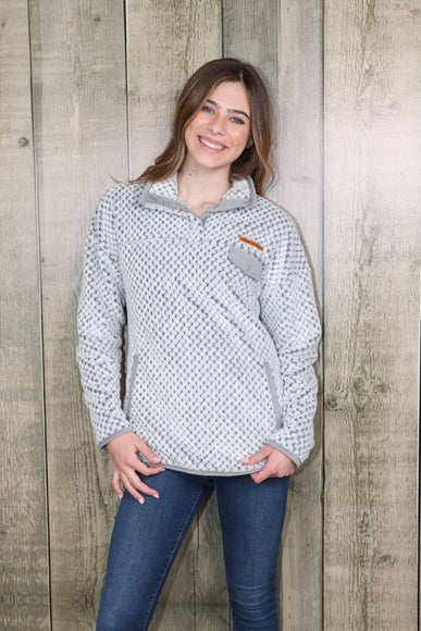 Sherpa Simply Southern Simply Soft Pullover for Women in Frost White