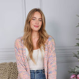 Women Simply Southern Tutti Frutti Cardigan for Women in Pink Multi