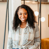 Thread & Supply Lewis Soft Luxe Button Up Shirt for Women in Grey/Brown Plaid