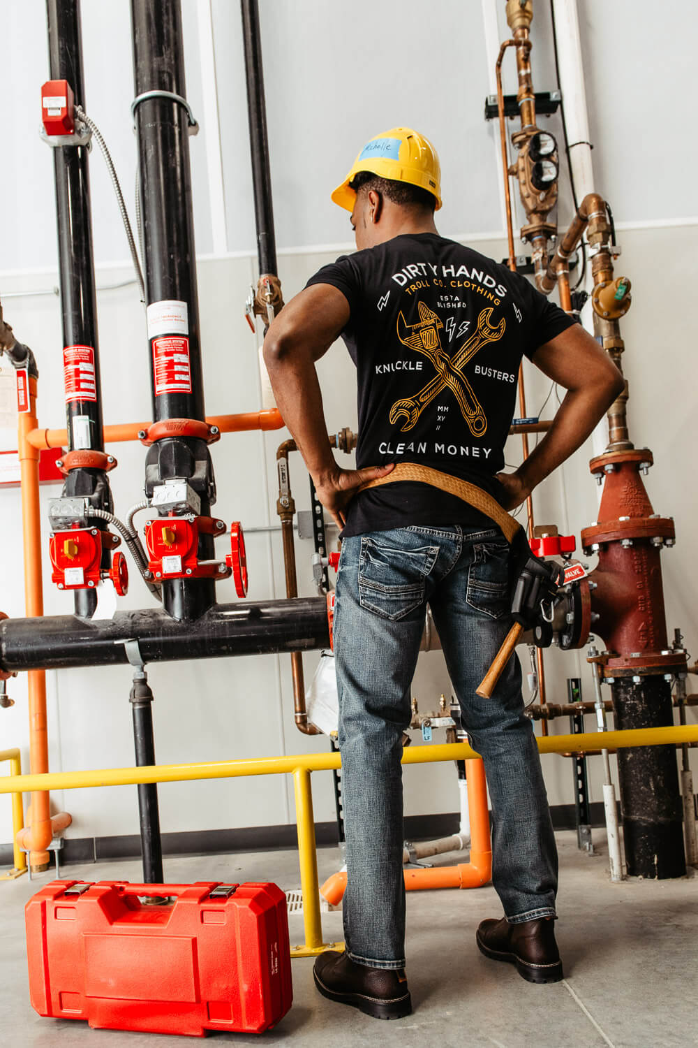 Troll Co Twisting Wrenches T-Shirt for Men in Black