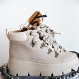 Zodiac Billie Lace Up Booties for Women in Taupe
