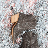 Matisse Harlow Rhinestone Cowboy Booties for Women in Smoke Black