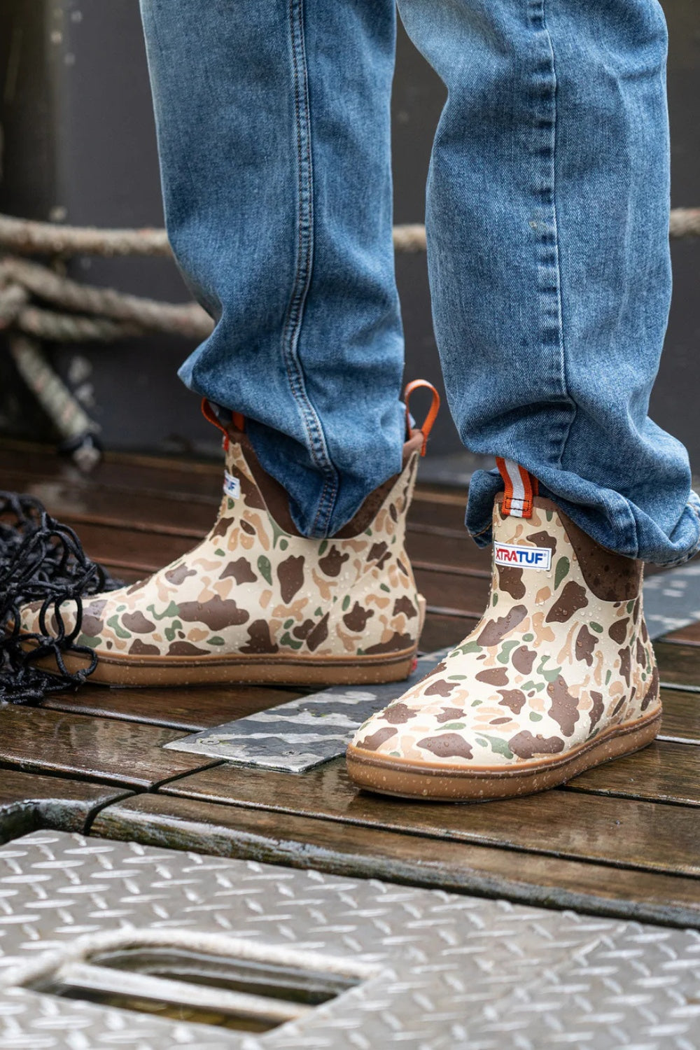 Xtratuf Ankle Deck Boot in Duck Camo for Men | XMABDCAM