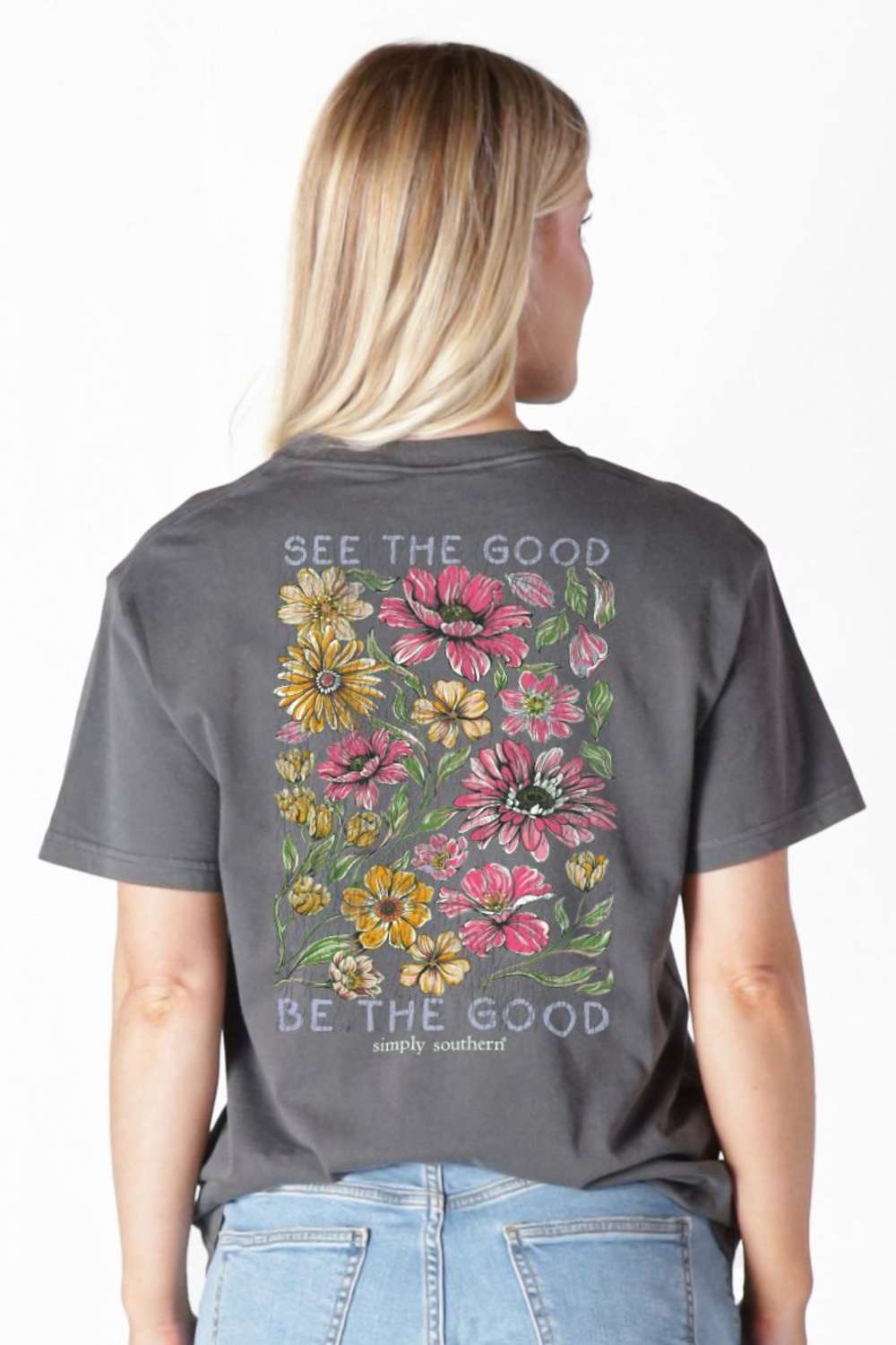 Simply Southern See the Good T-Shirt for Women in Graphite