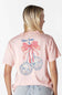  Simply Southern Show Time Mineral Wash T-Shirt for Women in Light Peach