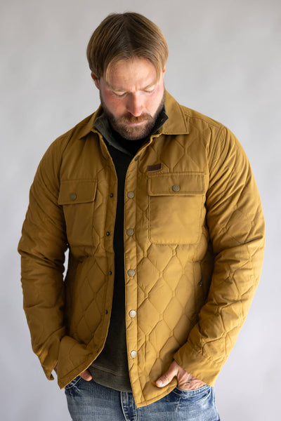  Marsh Wear Saluda Puff Shacket for Men in Cumin 