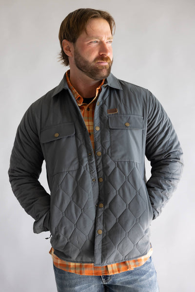Marsh Wear Saluda Puff Shacket for Men in Charcoal