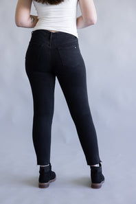 Mica High Rise Crop Skinny Jeans for Women in Black
