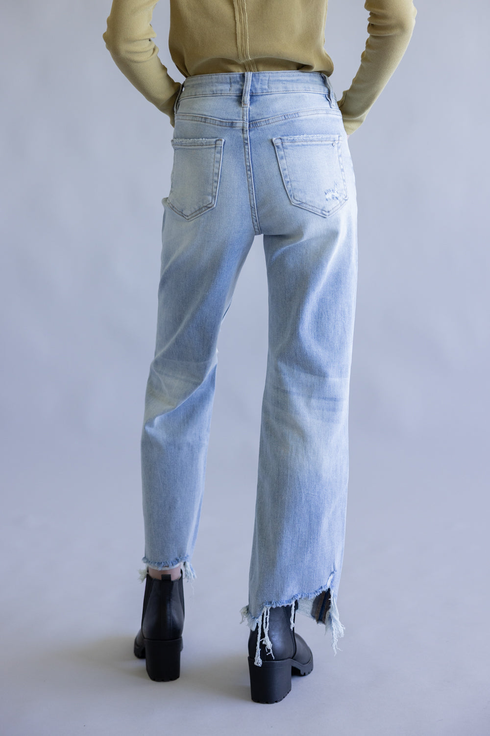 Mica Super High Rise Distressed Wide Leg Jeans for Women | MDP