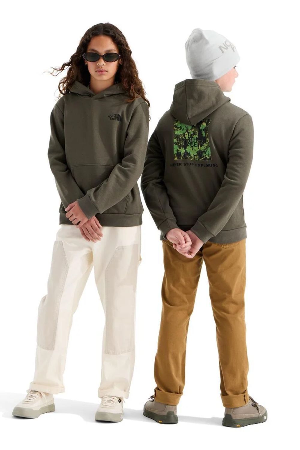 The North Face Teen Evolution Box Hoodie in Dark Green | NF0A8CZC-04B