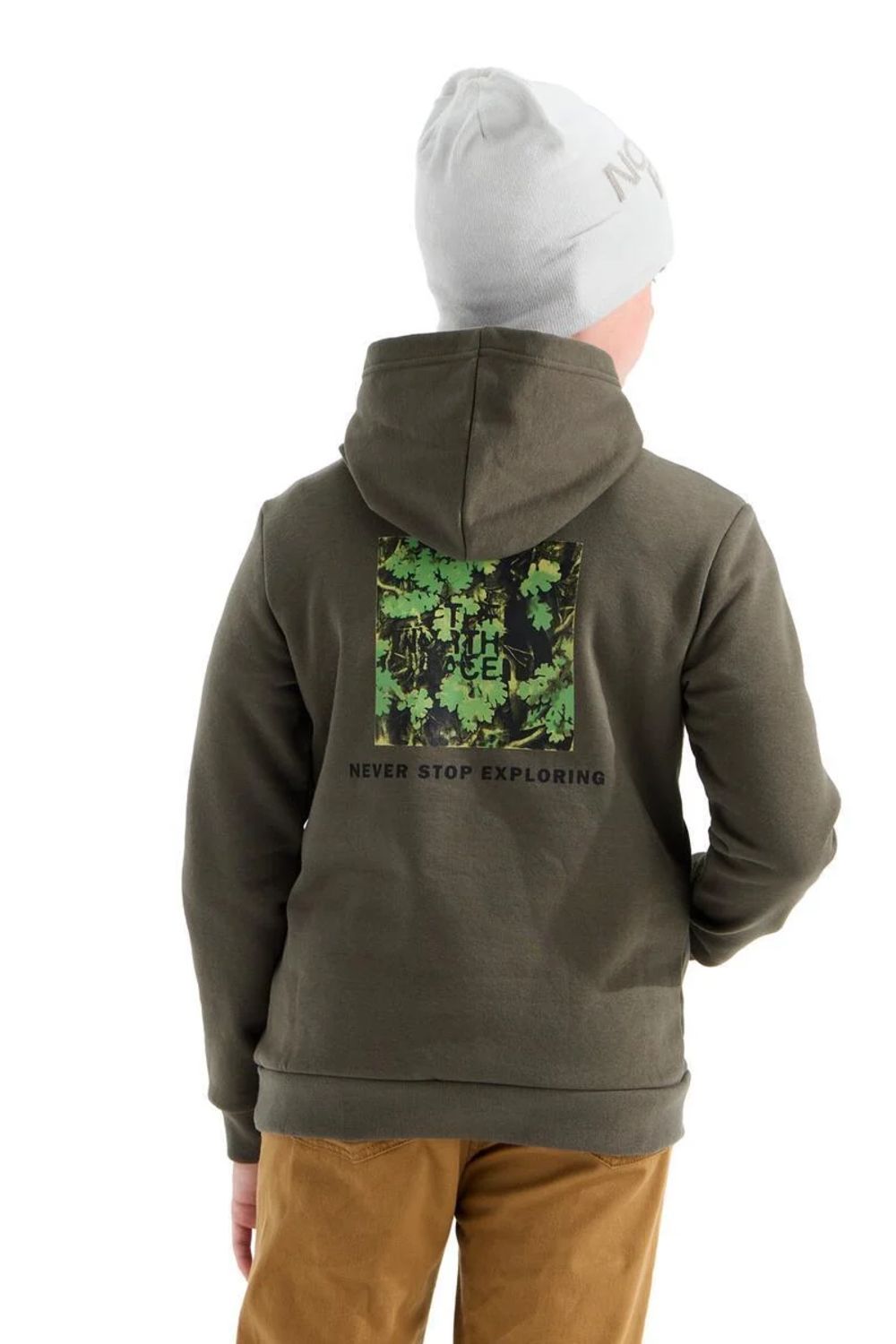 The North Face Teen Evolution Box Hoodie in Dark Green | NF0A8CZC-04B