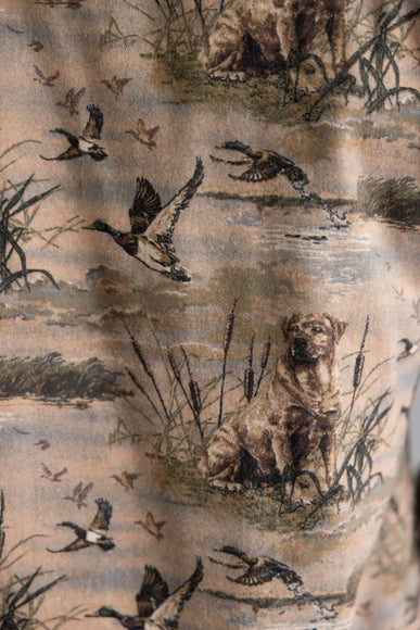 North River Brushed Cotton Duck And Dog Printed Button Up Shirt for Men in Brown