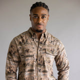 North River Brushed Cotton Duck And Dog Printed Button Up Shirt for Men in Brown