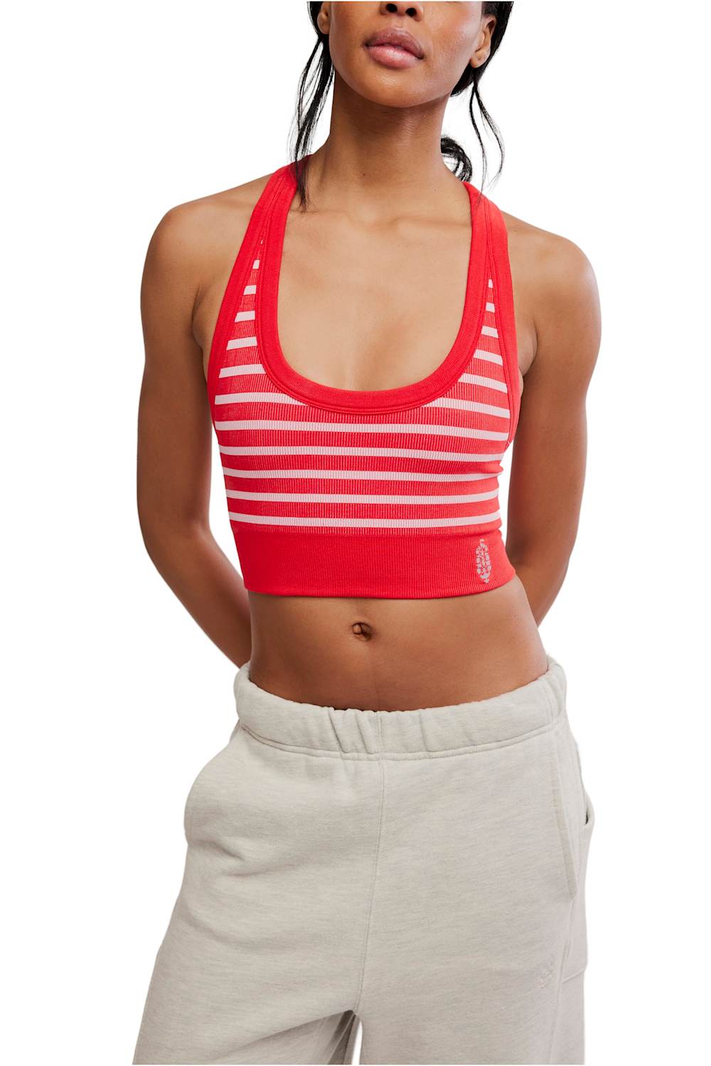 FP Movement Go To Striped Bra for Women in Grapefruit Combo | OB2104639-GRAPEFRUITCOMBO