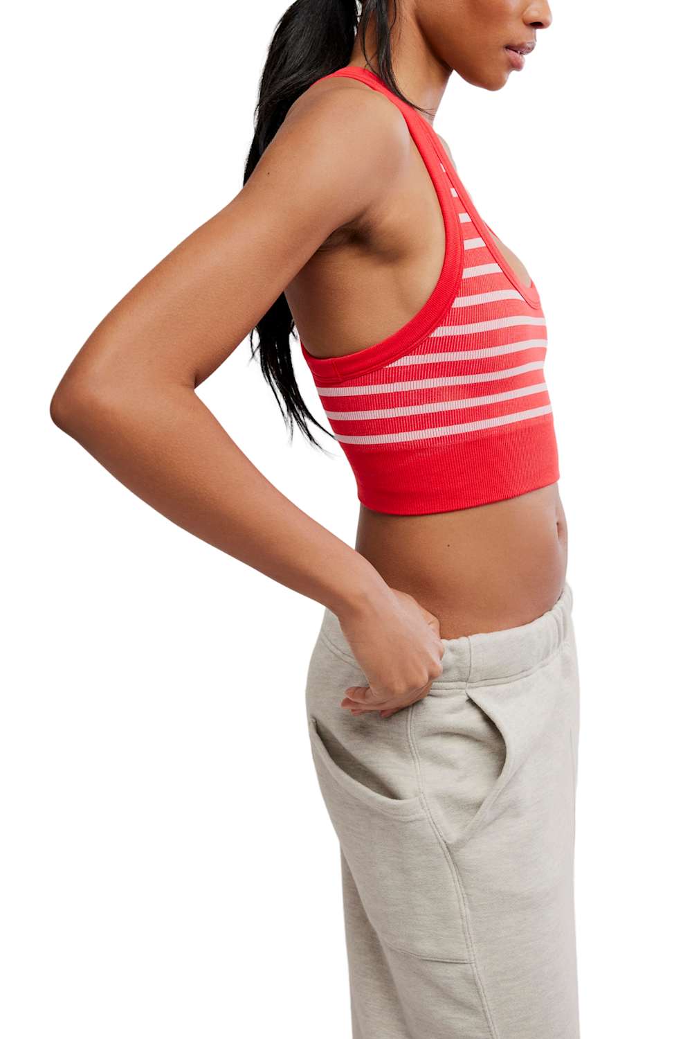 FP Movement Go To Striped Bra for Women in Grapefruit Combo | OB2104639-GRAPEFRUITCOMBO