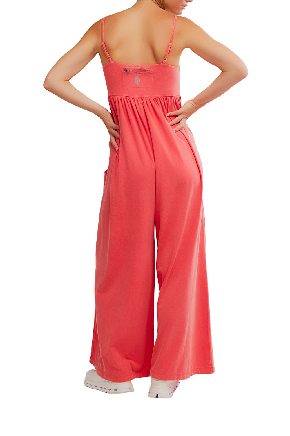 FP Movement Hot Shot Strappy Onesie for Women in Grapefruit