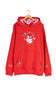 Youth girls embroidered holiday hoodie, with goose and other festive embroidery