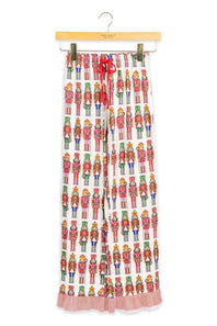 youth girls pajama pants with nutcrackers all over 