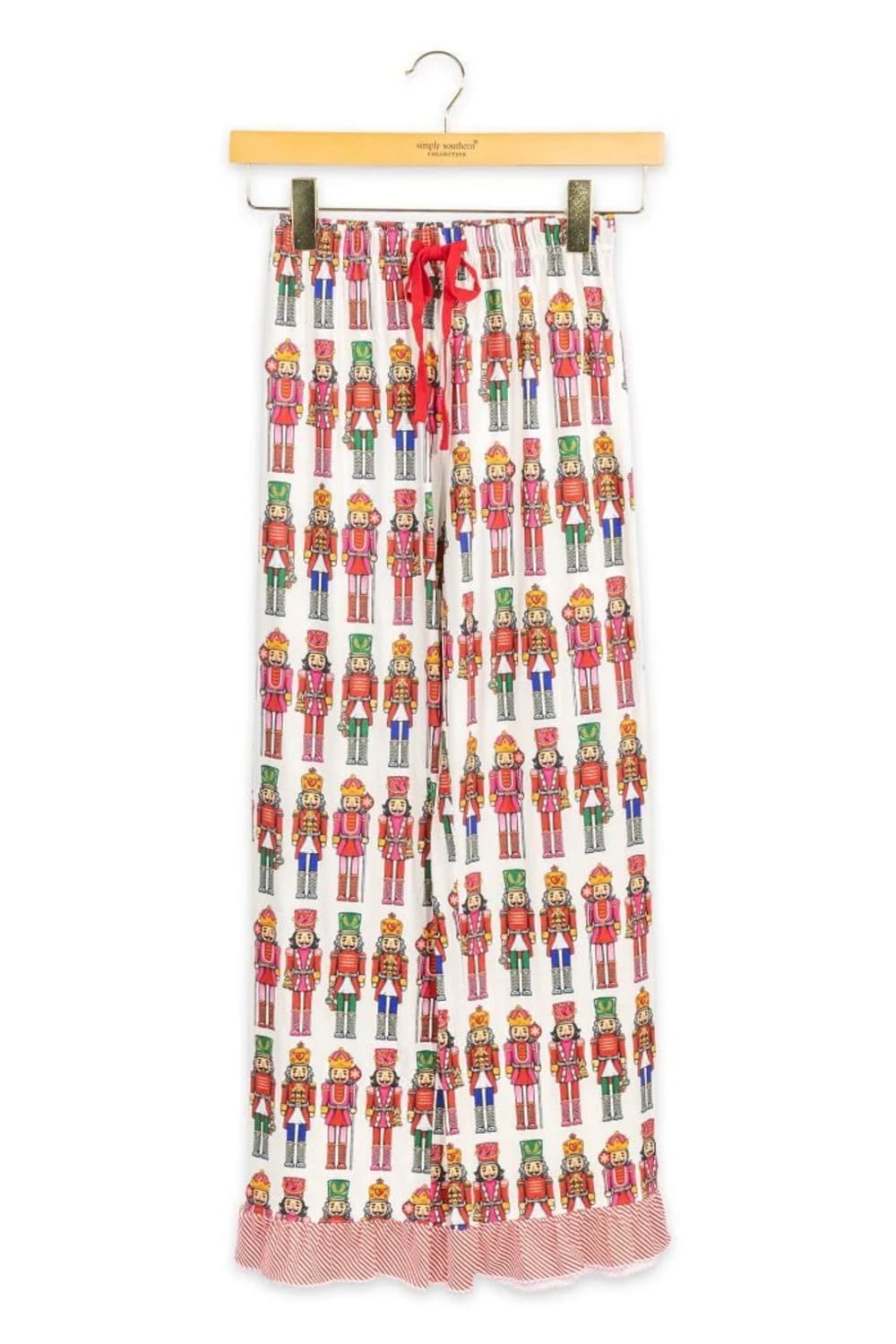 youth girls pajama pants with nutcrackers all over 