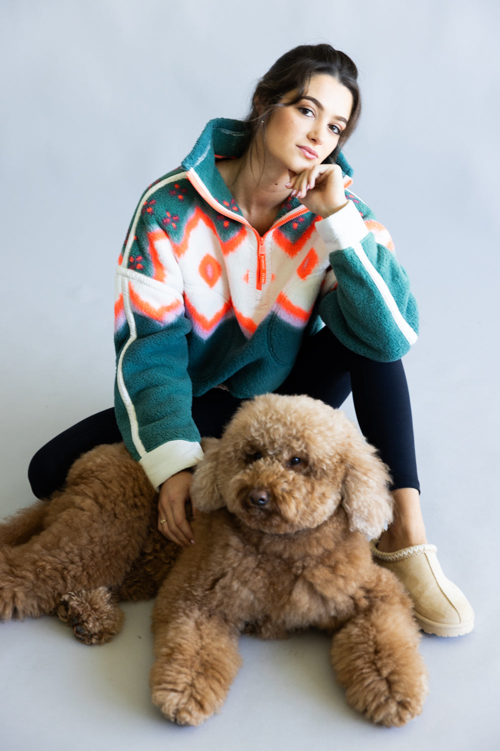 PRINTED-MOUNTAIN-HIGH-1-2-ZIP-GREEN-GLOW-OB2356753-GREENGLOW