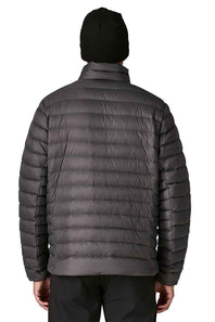 Forge Grey Down Jacket with Turquoise zipper Patagonia-Mens-down-sweater--WBF25 back