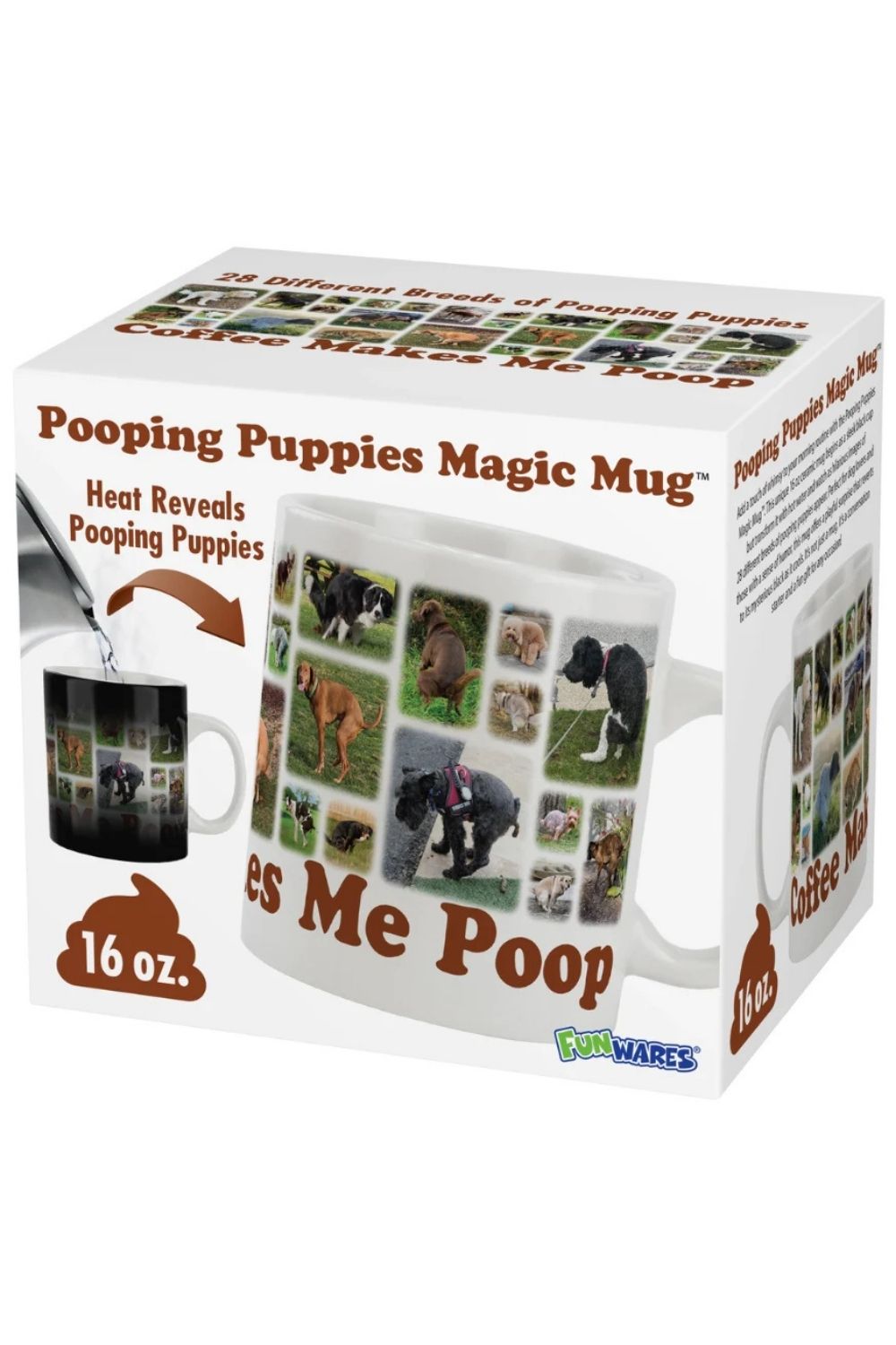 Pooping Puppies Magic Mug in Black