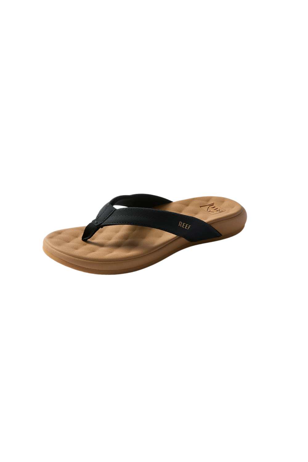 Reef Cushion Melody Flip Flops for Women in Black/Tan