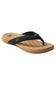 Reef Cushion Melody Flip Flops for Women in Black/Tan