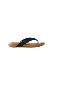 Reef Cushion Melody Flip Flops for Women in Black/Tan