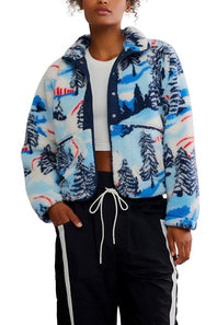 FP Movement Hit The Slopes Printed Fleece Jacket for Women in Alpine Combo