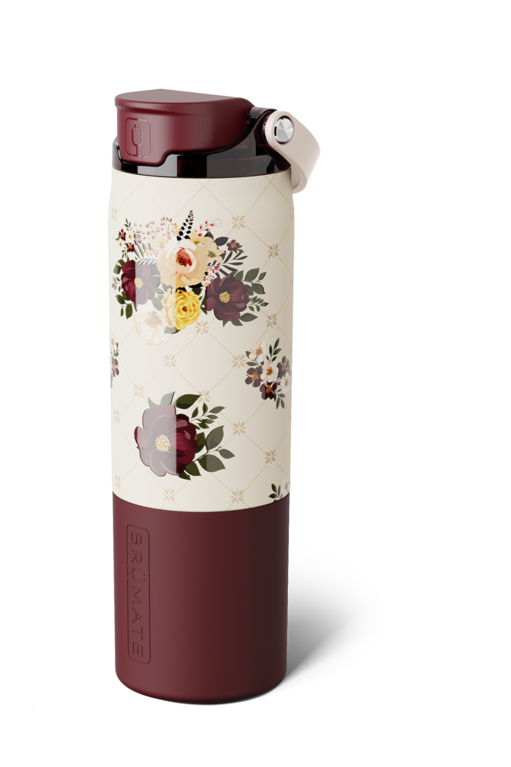 floral brumate tumbler on white paper 