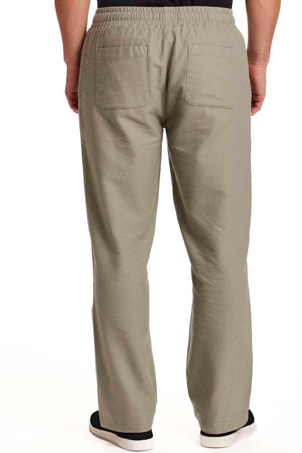 Weatherproof Vintage Linen Drawstring Pants for Men in Sea Grass