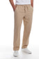 Weatherproof Vintage Linen Drawstring Pants for Men in White Pepper