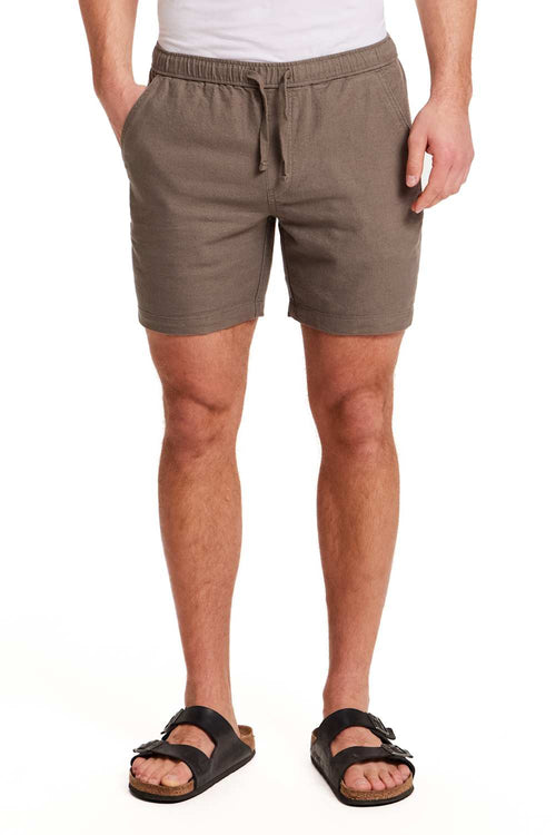 Weatherproof Vintage Linen Shorts for Men in Olive