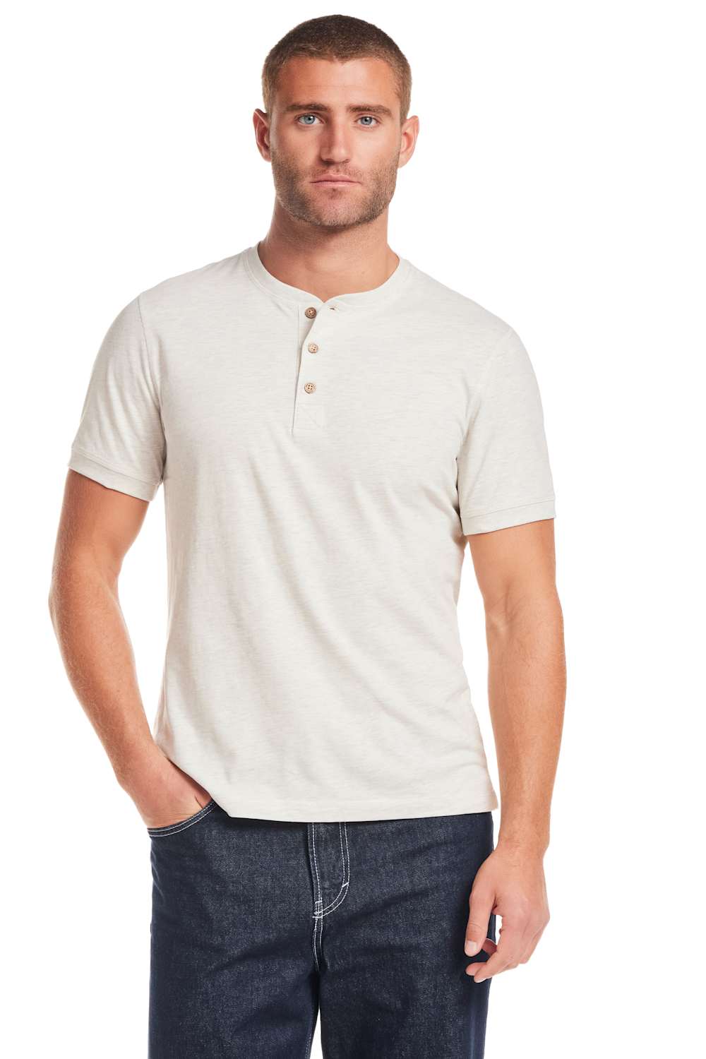 Weatherproof Vintage Jersey Henley Shirt for Men