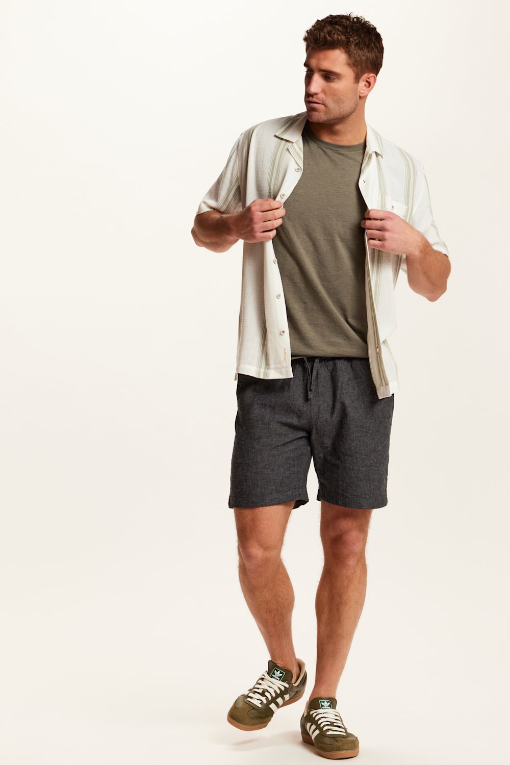 Weatherproof Vintage Striped Cotton Airtex Shirt for Men in