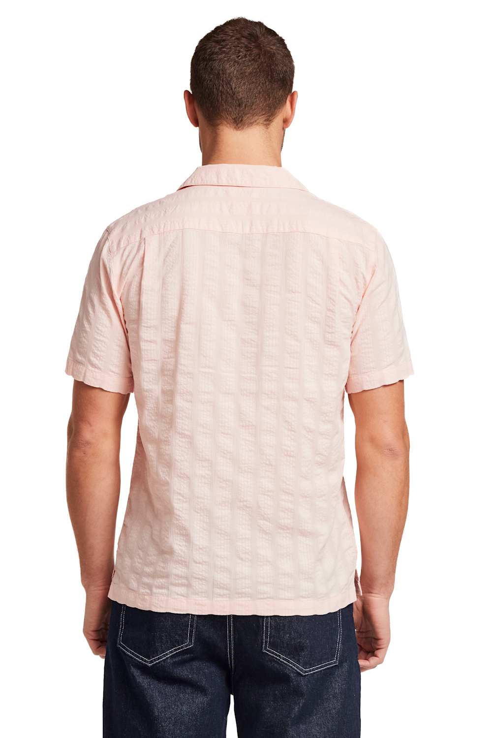Weatherproof Vintage Dobby Seersucker Shirt for Men in Rose