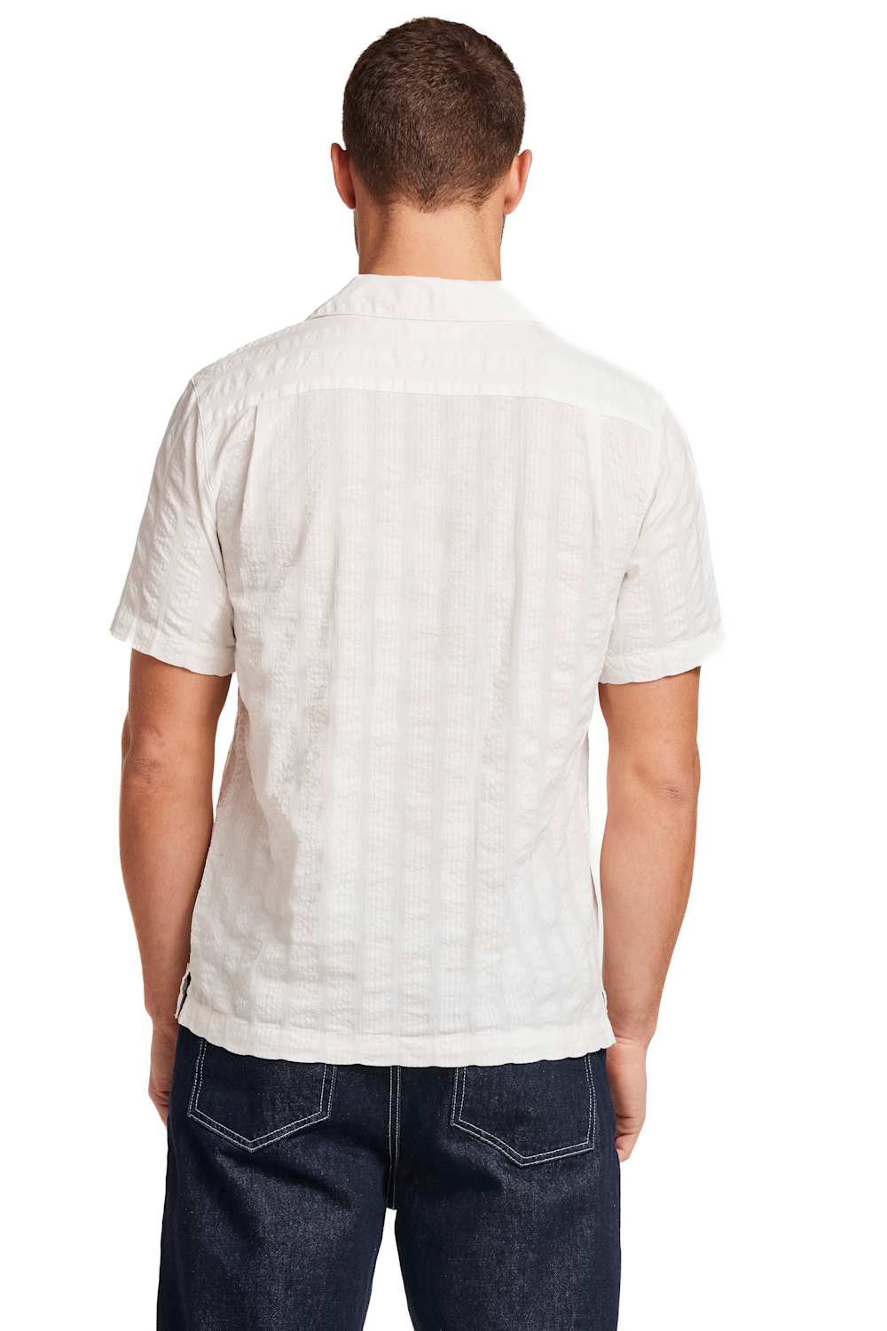 Weatherproof Vintage Dobby Seersucker Shirt for Men in White | S2684679GK-WHITE