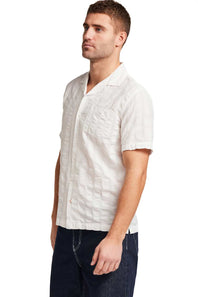 Weatherproof Vintage Dobby Seersucker Shirt for Men in White