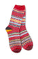 Worlds Softest Holiday Seasonal Crew Socks for Women in Red Multi | 76401