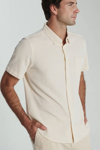 7Diamonds Keaton Striped Shirt for Men in Desert