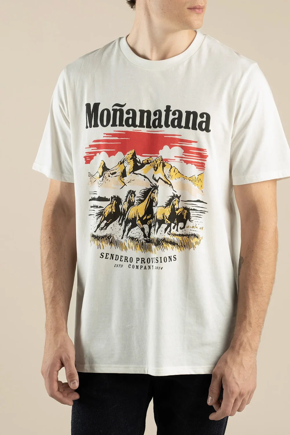 Sendero Monanatana T-Shirt for Men in Antique White 