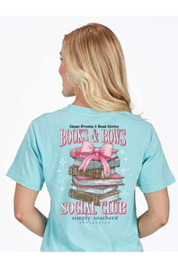 Simply Southern Books T-Shirt for Women in Aqua