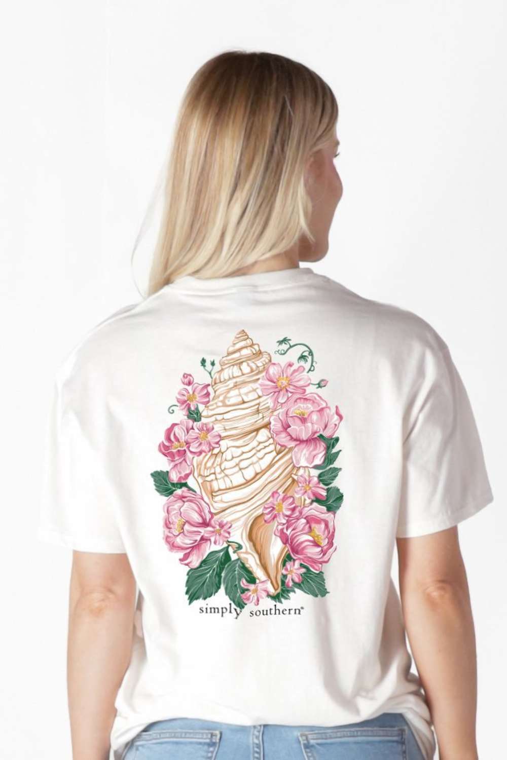Simply Southern Conch T-Shirt for Women in Dust