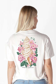 Simply Southern Conch T-Shirt for Women in Dust