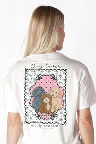 Simply Southern Dog Lover T-Shirt for Women in Oyster