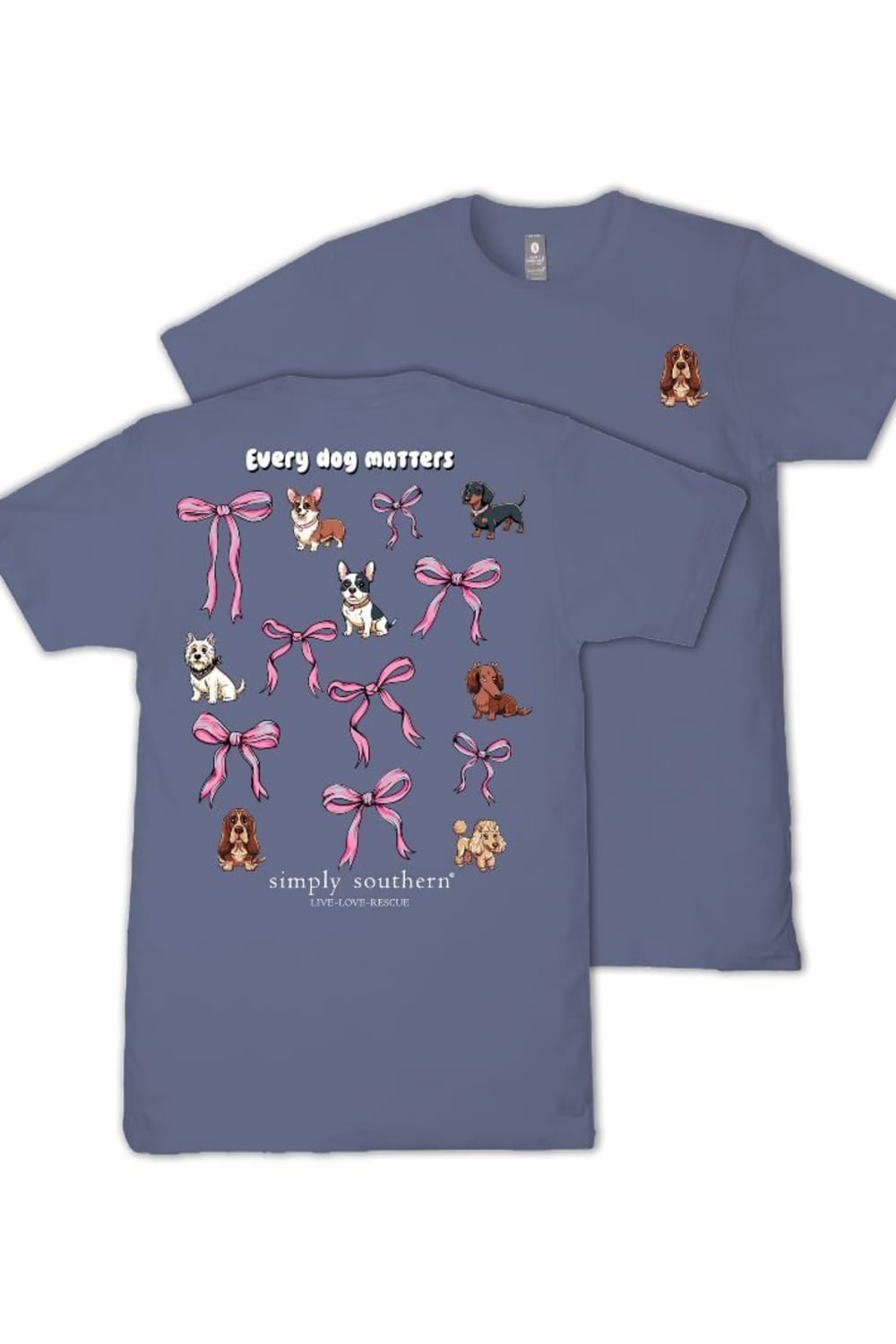 Simply Southern Every Dog T-Shirt for Women in Denim
