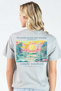 imply Southern His Mercies T-Shirt for Women in Lunar