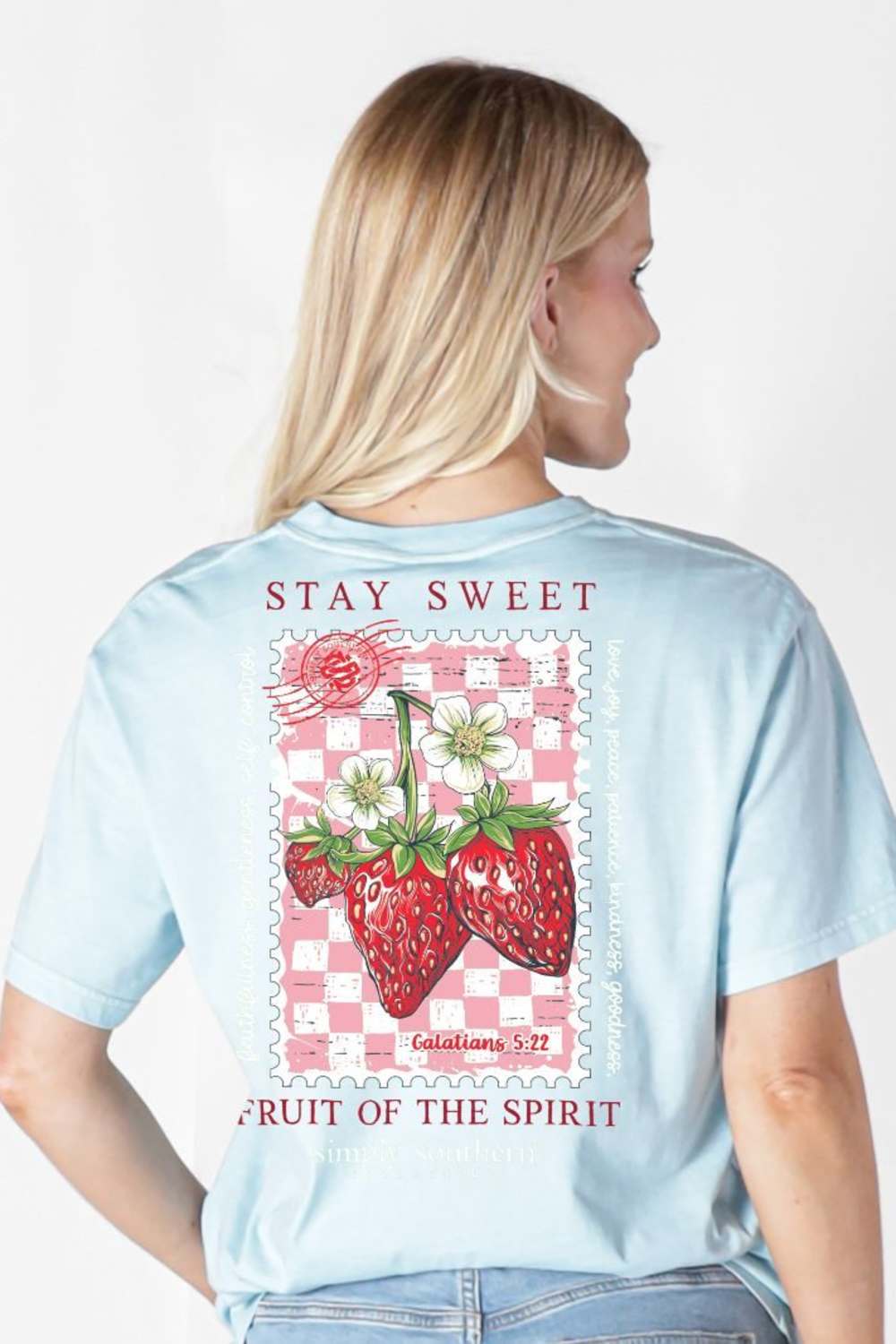 Simply Southern Fruit of the Spirit T-Shirt for Women in Ice
